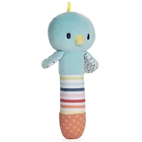Baby GUND, Hochet en peluche Tinkle Crinkle, Oiseau pour stimulation sensorielle, 14 cm