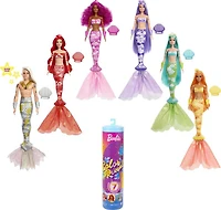 Barbie Color Reveal Mermaid Doll with 7 Surprises, Rainbow Mermaid Series - Styles May Vary