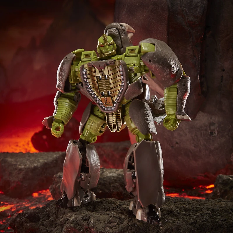 Transformers Generations War for Cybertron : Kingdom, WFC-K27 Rhinox de 17,5 cm, classe Voyageur