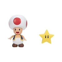 Figurine Nintendo de 4 pouces - Toad avec super étoile