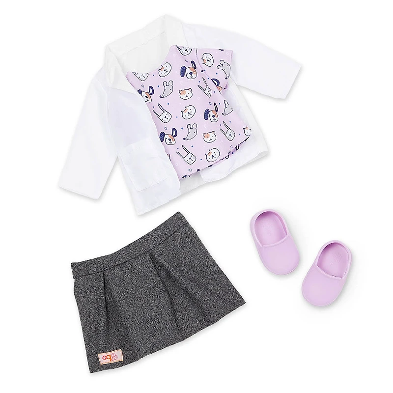 Our Generation Noemie Poupée vétérinaire 46 cm avec assistant hamster en peluche