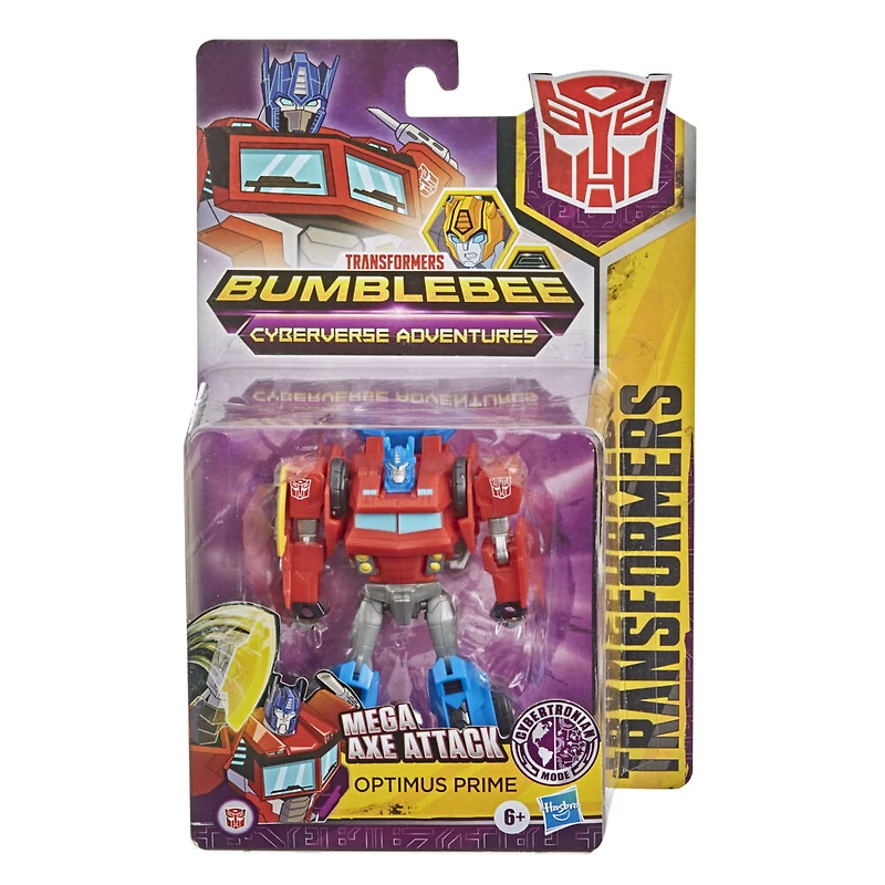 Transformers Bumblebee Cyberverse, figurine Optimus Prime de 13,7 cm, classe Guerrier