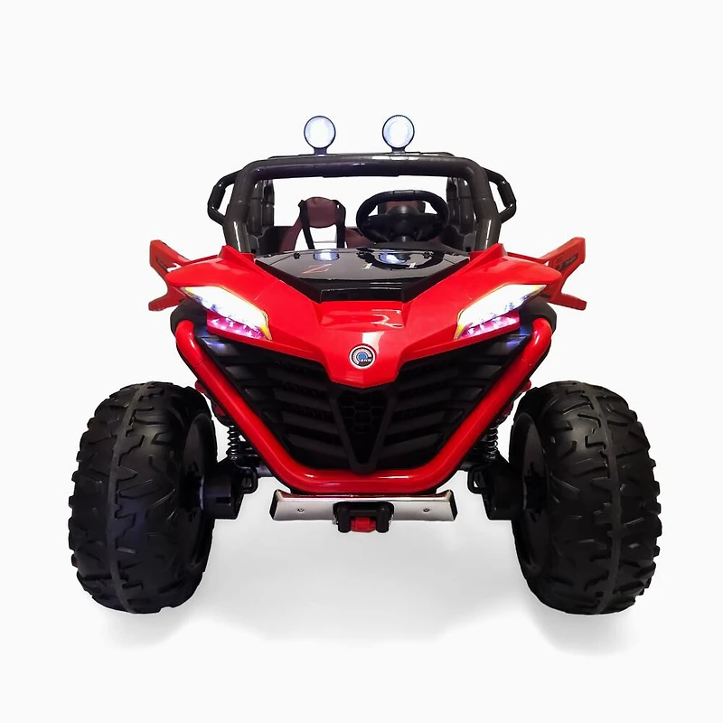 KIDSVIP Licensed Sport MX 2x12V 4x4 Poussette UTV 2 places pour enfants - Rouge - Édition anglaise