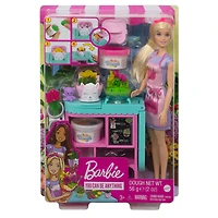 Barbie Florist Playset with Doll, Dough, Vases & More