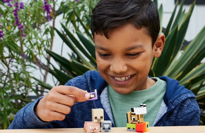 Minecraft-Assortiment Mini-Têtes Modulables, personnages jeu vidéo