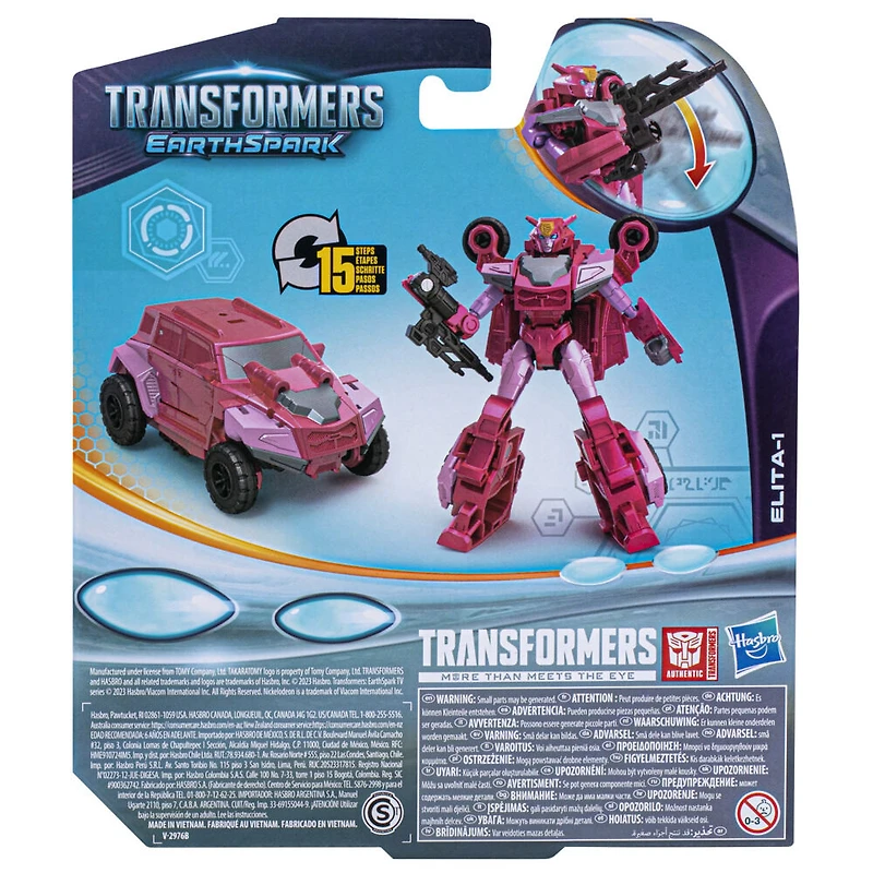 Transformers Toys EarthSpark Warrior Class Elita-1 Action Figure, 5-Inch, Robot Toys