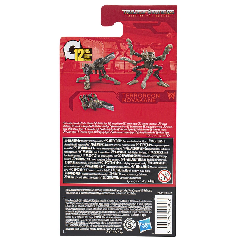 Transformers Generations Studio Series, figurine Terrorcon Novakane classe Origine, de 8,5 cm, Transformers: Rise of the Beasts