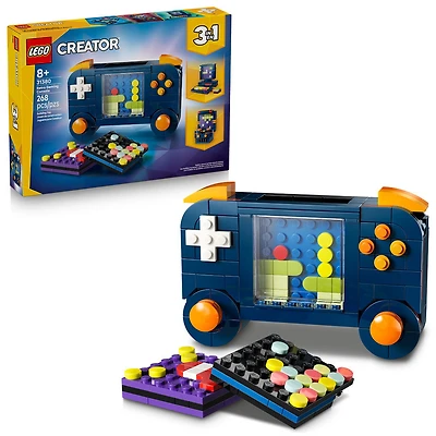 LEGO Creator 3 en 1 La Console de Jeu Rétro, Jouet, Se Transforme en Ordinateur ou en Machine d'Arcade 31380