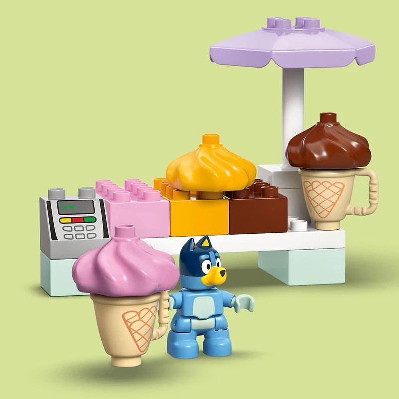 LEGO DUPLO Bluey Ice Cream Trip with Bluey Toddler Toy - Sensory Toy For Kids Ages 2+ - 10458