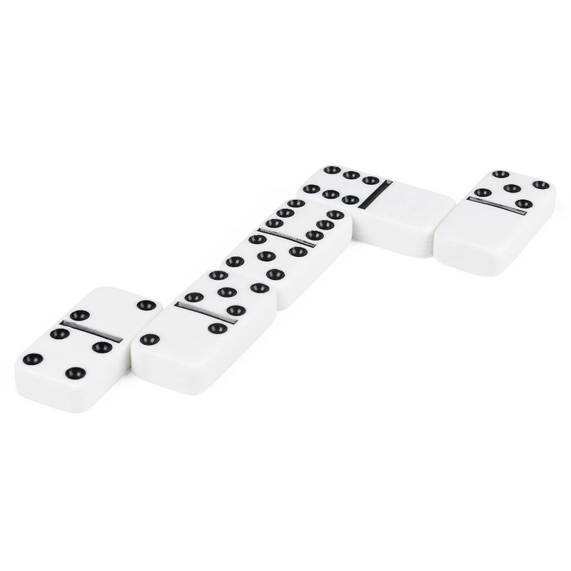 Dominos double 6 de luxe, Jeu classique de 28 dominos dans un coffret en bois avec doublure de haute qualité