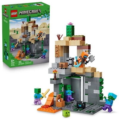 LEGO Minecraft Le Donjon aux Zombies - Jouet de Construction de Jeu de Simulation, Ensemble de Jeu pour Enfants de 8 Ans et Plus - 21587