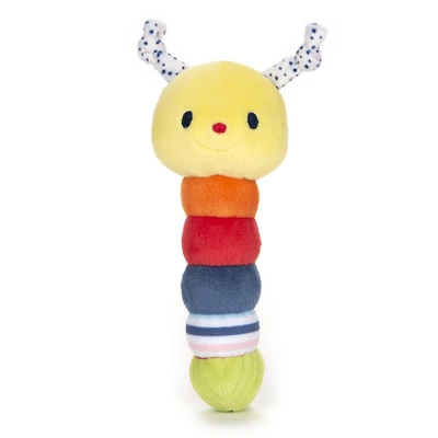 Baby GUND, Hochet en peluche chenille Tinkle Crinkle pour stimulation sensorielle, 14 cm