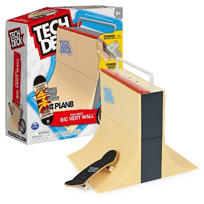 Tech Deck, Big Vert Wall X-Connect Park Creator, Coffret rampe à construire et à personnaliser avec fingerboard exclusif