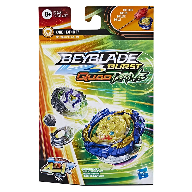 Beyblade Burst QuadDrive, Starter Pack avec toupie Vanish Fafnir F7