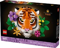LEGO Art La Collection de la Faune - Le Tigre, Cadeau de Pendaison de Crémaillère pour une Nouvelle Maison, Idée de Décoration Florale 31217