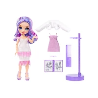 Rainbow High Fantastic Fashion Violet Willow - Poupée-mannequin violette de 11 po (28 cm) et jouet