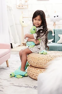 NightBuddies and BabyBuddies Set of 15" and 5" Plush Turtle Green Light-Up Eyes