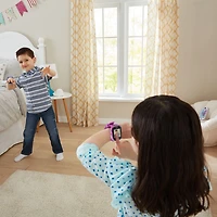 VTech KidiZoom Smartwatch DX3 avec deux appareils photo, lumière à DEL et flash, jumelage sécurisé des montres, effets photo et vidéo, jeux, podomètre, résistant aux éclaboussures