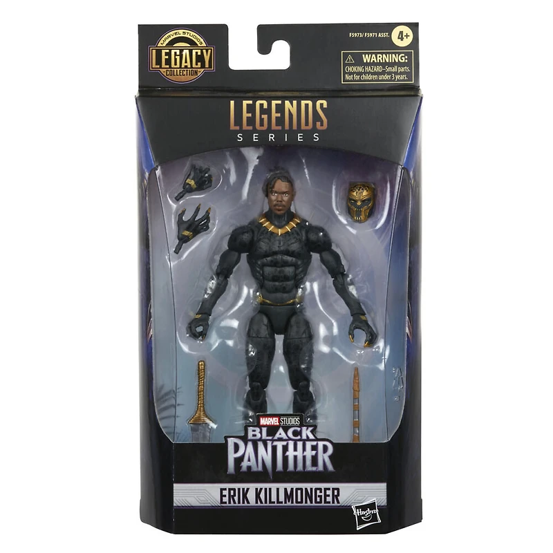 Marvel Legends Series Black Panther Legacy Collection Killmonger 6-inch Action Figure Collectible Toy, 5 Accessories