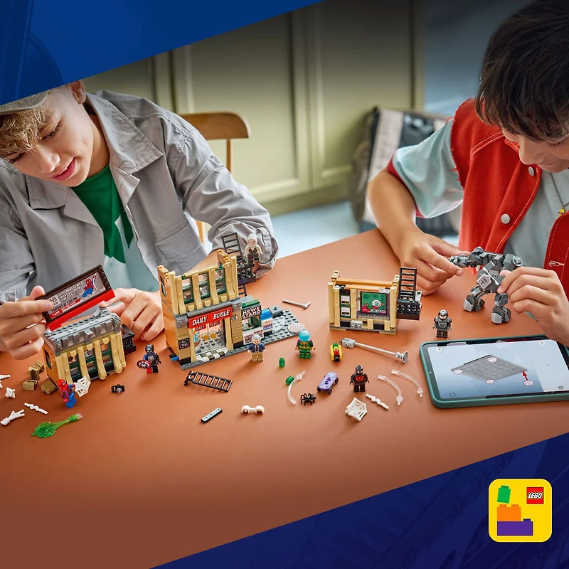 LEGO Marvel Spider-Man contre Mysterio : le Daily Bugle - Jouet de Construction de Jeu de Simulation de Superhéros - 76342