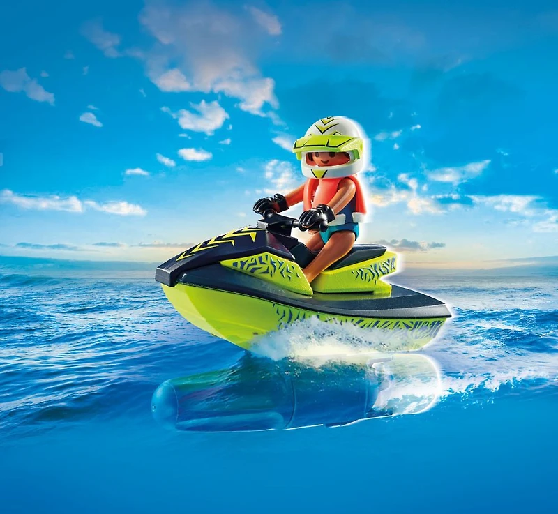 Playmobil - Bateau de pompier et scooter des mers