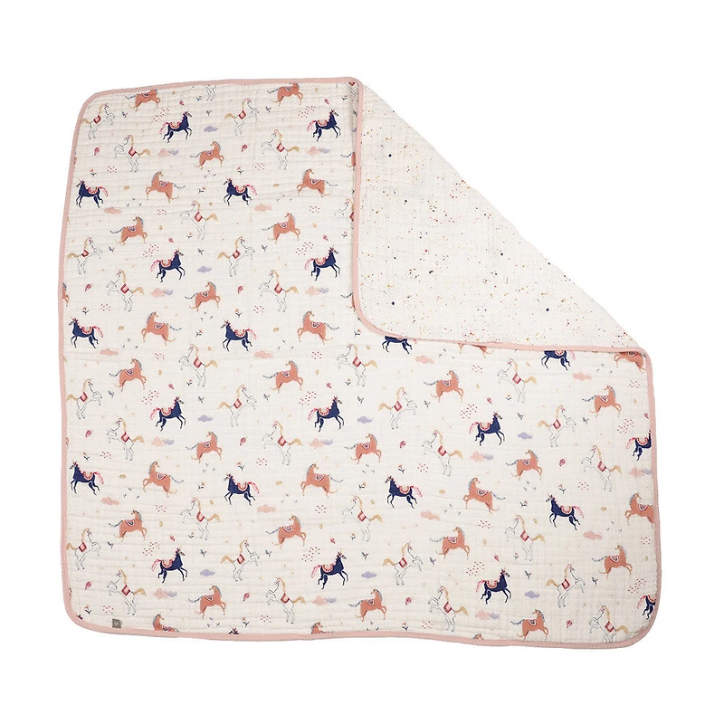 Red Rover - Cotton Muslin Quilt - Little Unicorns