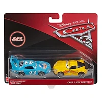 Disney/Pixar Les Bagnoles - Coffret de 2 véhicules - Strip Weathers et Jeff Gorvette.