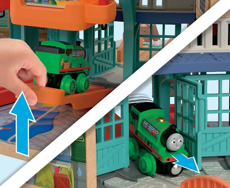 Thomas et ses amis - Piste en bois - Coffret piste de départ - La Gare de Triage