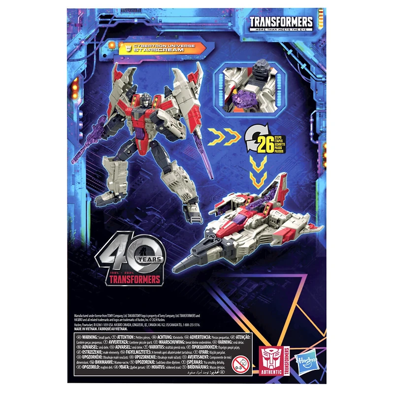 Transformers Generations Legacy United, figurine Cybertron Universe Starscream classe Voyageur