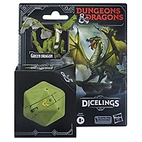 Dungeons and Dragons Dicelings, monstre-dé de collection DandD dragon vert, figurine de dragon