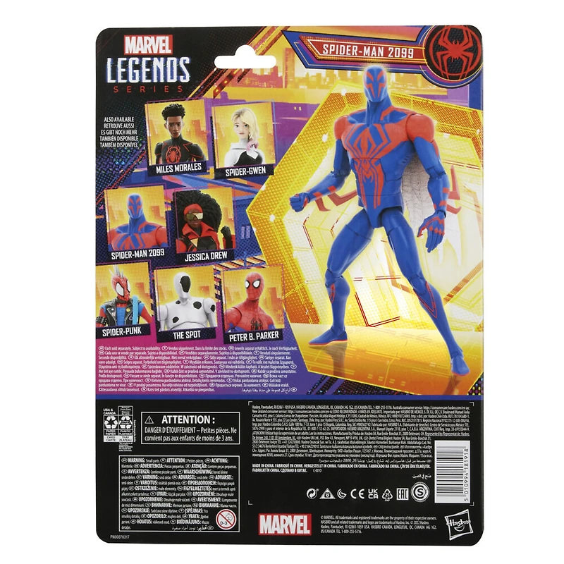 Marvel Legends Series, Spider-Man: Across the Spider-Verse (Partie 1), figurine Spider-Man 2099 de 15 cm, 2 accessoires
