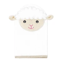 Baby Mode Signature Serviette à capuche et gant en agneau ivoire