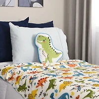 Ensemble de couverture et oreiller de dinosaure