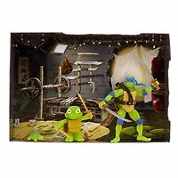 Les Tortues Ninja Mutantes: Mutant Mayhem Making of a Turtle 3Pk Figure Leonardo Bundle - Notre exclusivité