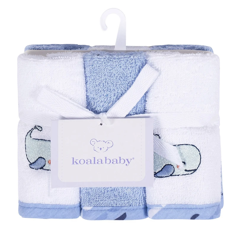 Koala Baby - Blue Woven Washcloth - 6 Pack