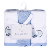 Koala Baby - Blue Woven Washcloth - 6 Pack