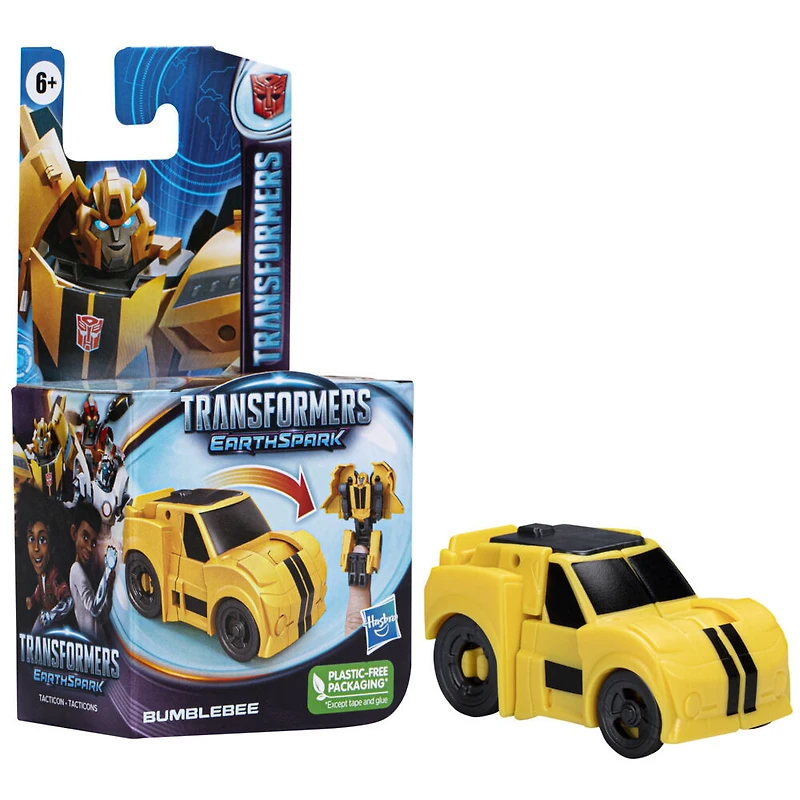 Transformers EarthSpark, figurine Tacticon Bumblebee de 6 cm, jouet robot