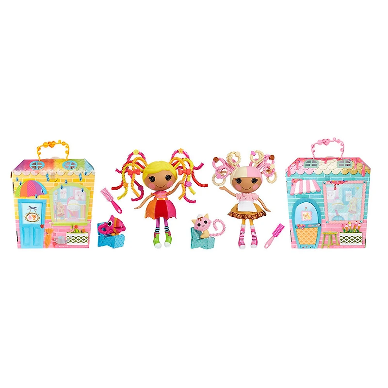 Lalaloopsy Silly Hair Doll - Scoops Waffle Cone with Pet Cat, 13" ice cream theme hair styling doll
