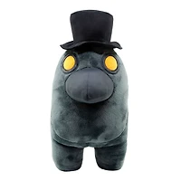 Among Us 12" Plush - Black With Top Hat And Face Mask