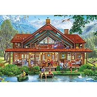 1000PC EZgrip Cut-Away "Camping Lodge" Large 1000 Piece Jigsaw Puzzle