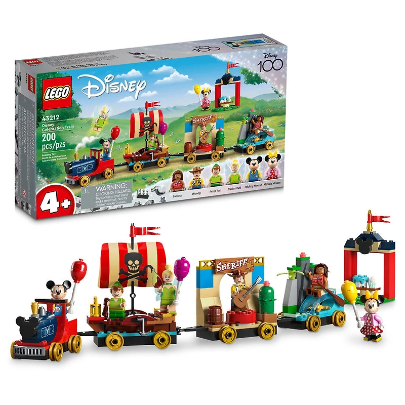 LEGO Disney100: Disney Celebration Train 43212 Building Toy Set (200 Pieces)