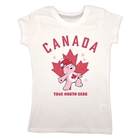 Canada Day Bear Short Sleeve Tee - Blanc