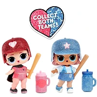 Poupées scintillantes de base-ball L.O.L. Surprise All-Star B.B.s série 1 sport avec 8 Surprises
