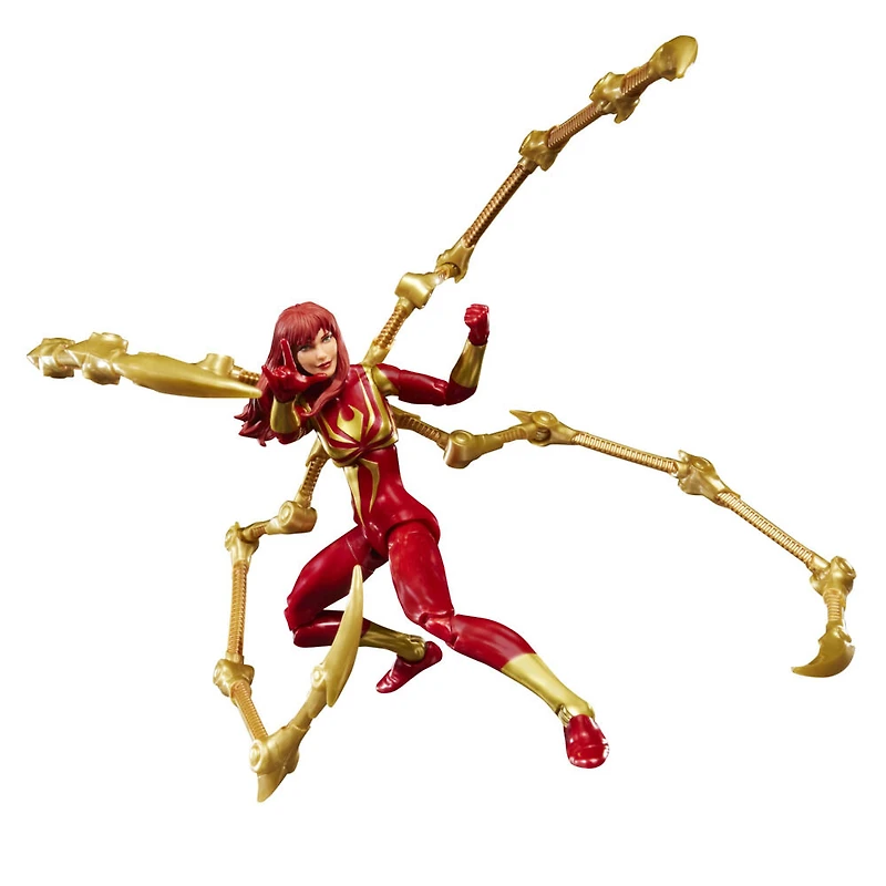 Marvel Legends Series Magic: The Gathering Mary Jane Watson (Iron Spider), Spider-Man Action Figure and Exclusive Foil Trading Card