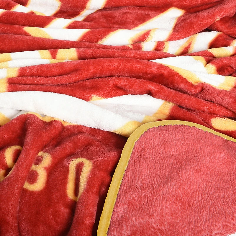 Couverture douce en peluche des Flames de Calgary de la LNH ( x pouces