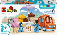 LEGO DUPLO La Visite au Comptoir de Crème Glacée avec Bluey, Jouet pour Tout-Petits, Ensemble de Véhicule 10458