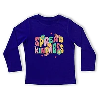 T-shirt à manches longues Répandre la gentillesse - Violet