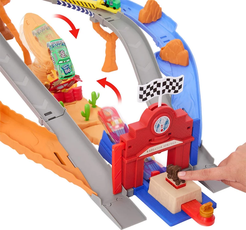 Cars-Piste de Course Rescue Road-coffret de quatre véhicules