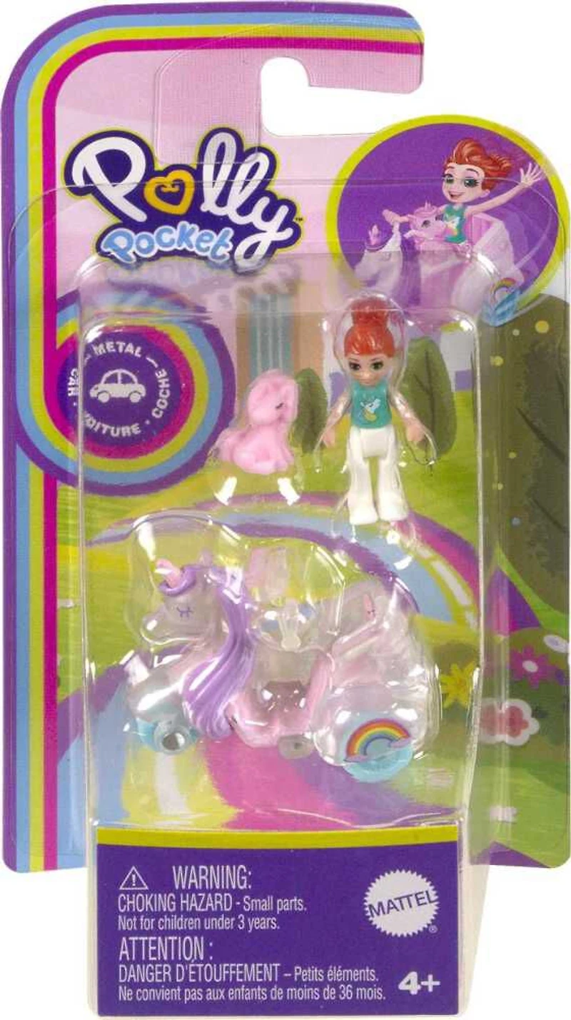 Polly Pocket Micro-poupée, véhicule à 3roues en métal