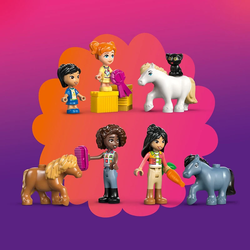 LEGO Friends Le Ranch des Poneys et l'Écurie, Ensemble de Construction, Ensemble de Jeu de Chevaux 42654